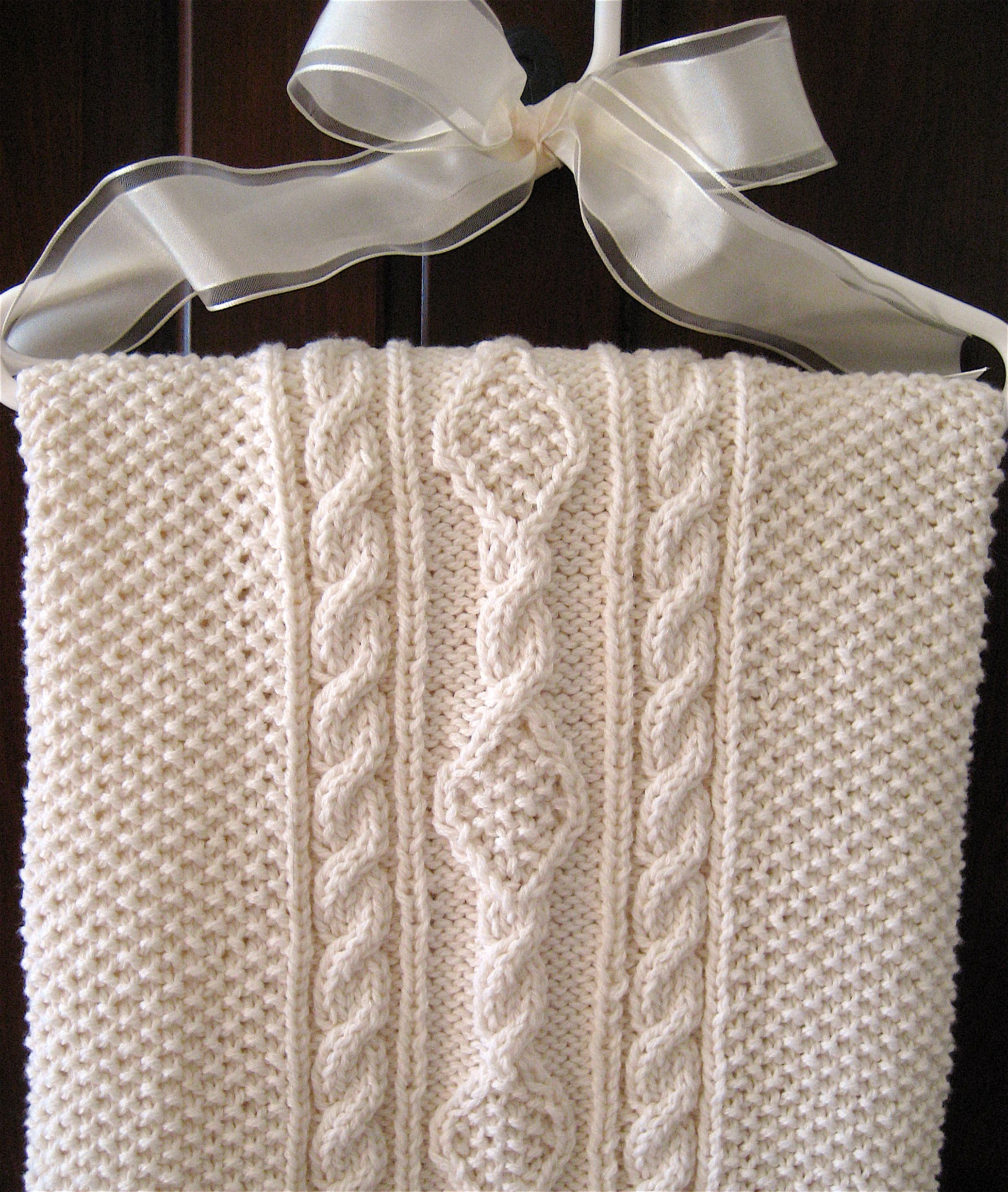 Celtic Afghan Knit Pattern Irish Knit Ba Blanket Big A Little A