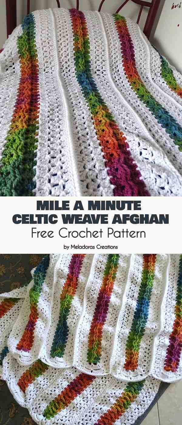 Celtic Afghan Knit Pattern Mile A Minute Celtic Weave Afghan Free Crochet Pattern Your Crochet