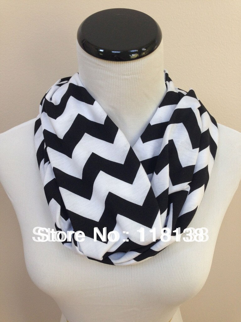 Chevron Infinity Scarf Knitting Pattern Jersey Knit Chevron Infinity Scarf Loop Circle Cowl Ladies Fashion Accessories Soft Womens Gift Double Layers Free Shipping