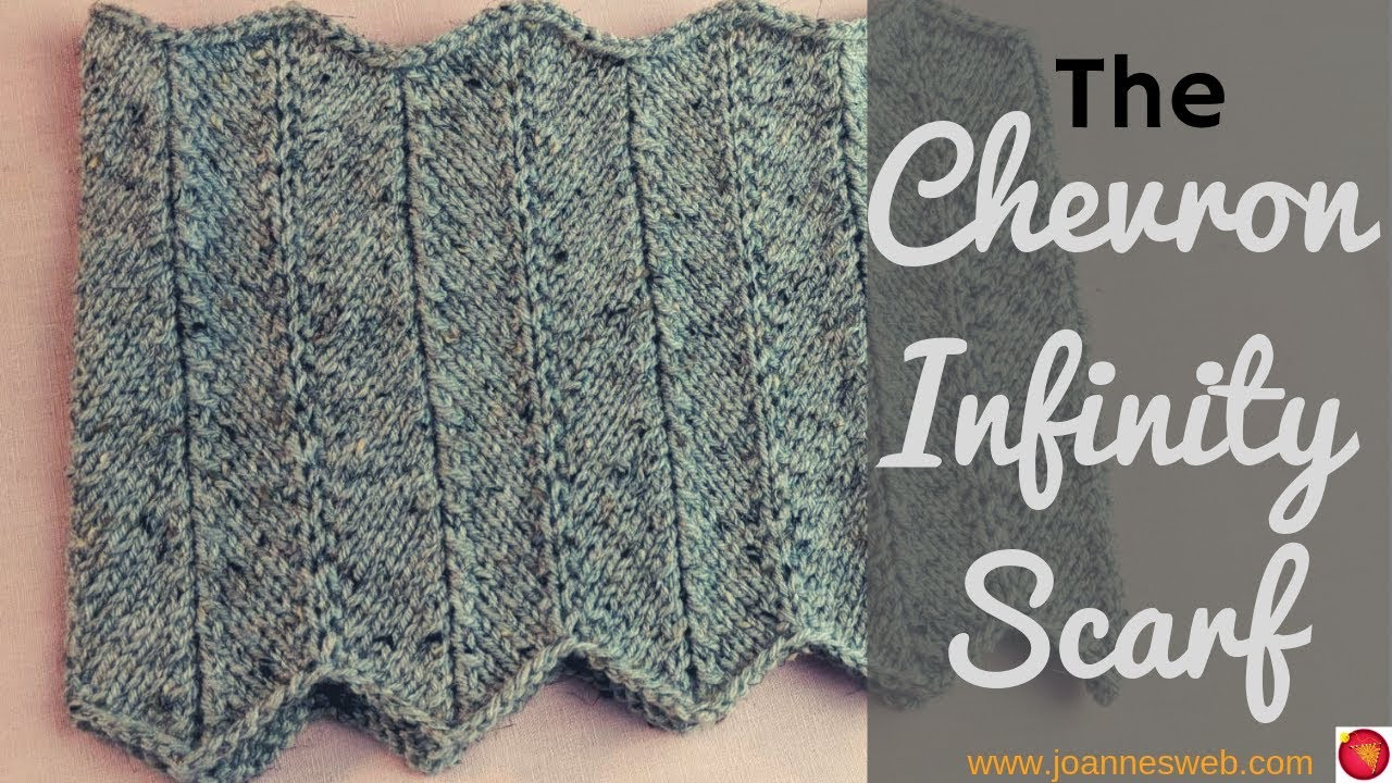 Chevron Infinity Scarf Knitting Pattern Knitted Chevron Infinity Scarf