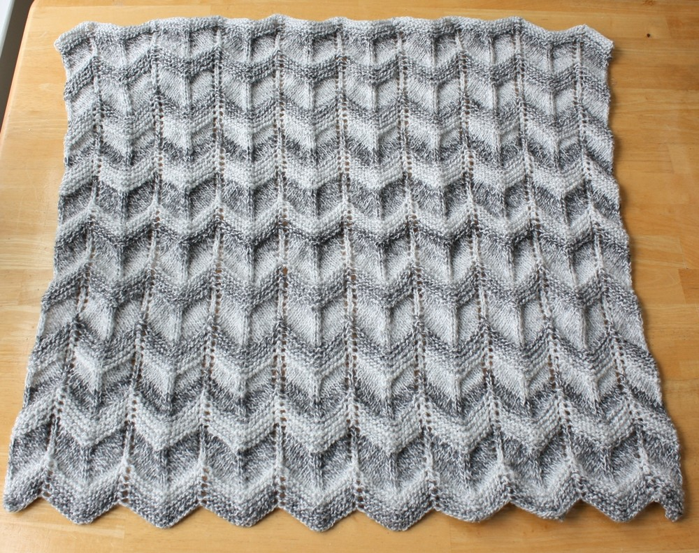 Chevron Knit Blanket Pattern Knit Pattern Ba Blanket Pattern Easy Ripple Chevron