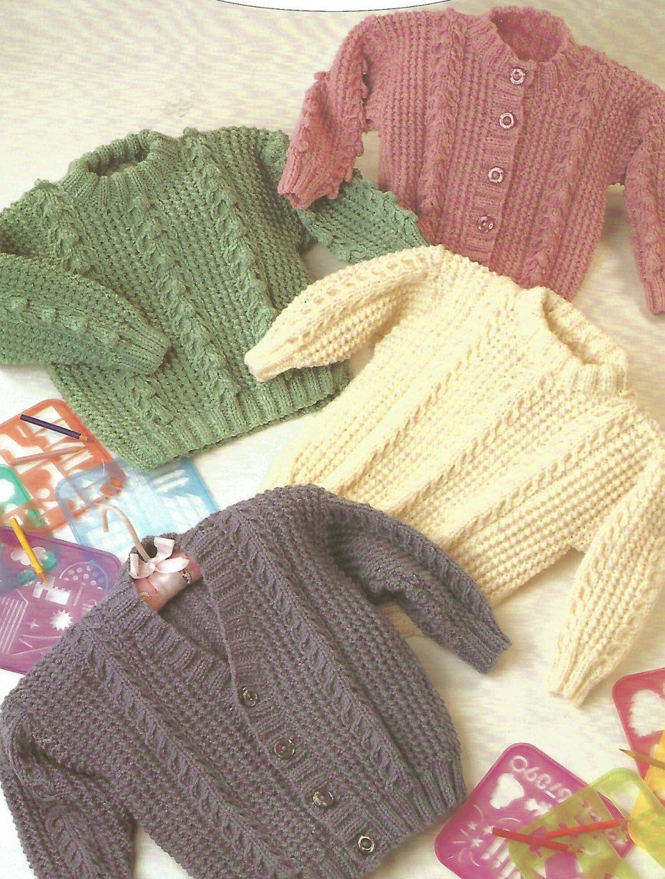 Childrens Aran Knitting Patterns Knitting Pattern Babies Children Aran Fisherman Ply Designs Ba