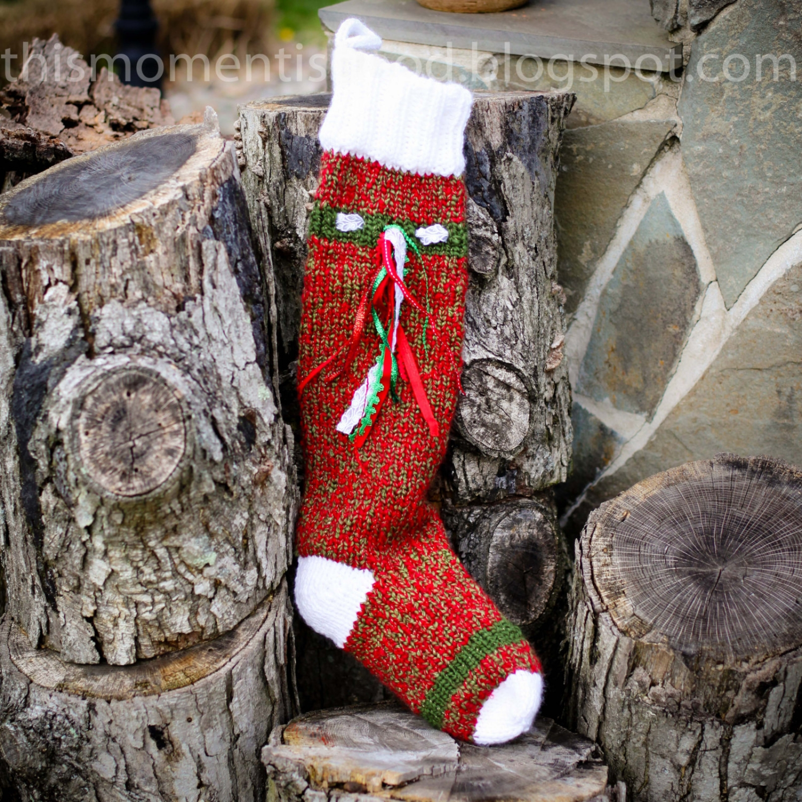 Christmas Stocking Knitting Patterns Loom Knit Christmas Stocking Pattern Extra Long And Thick Weave For All Of Santas Goodies Item Is For Pattern Only