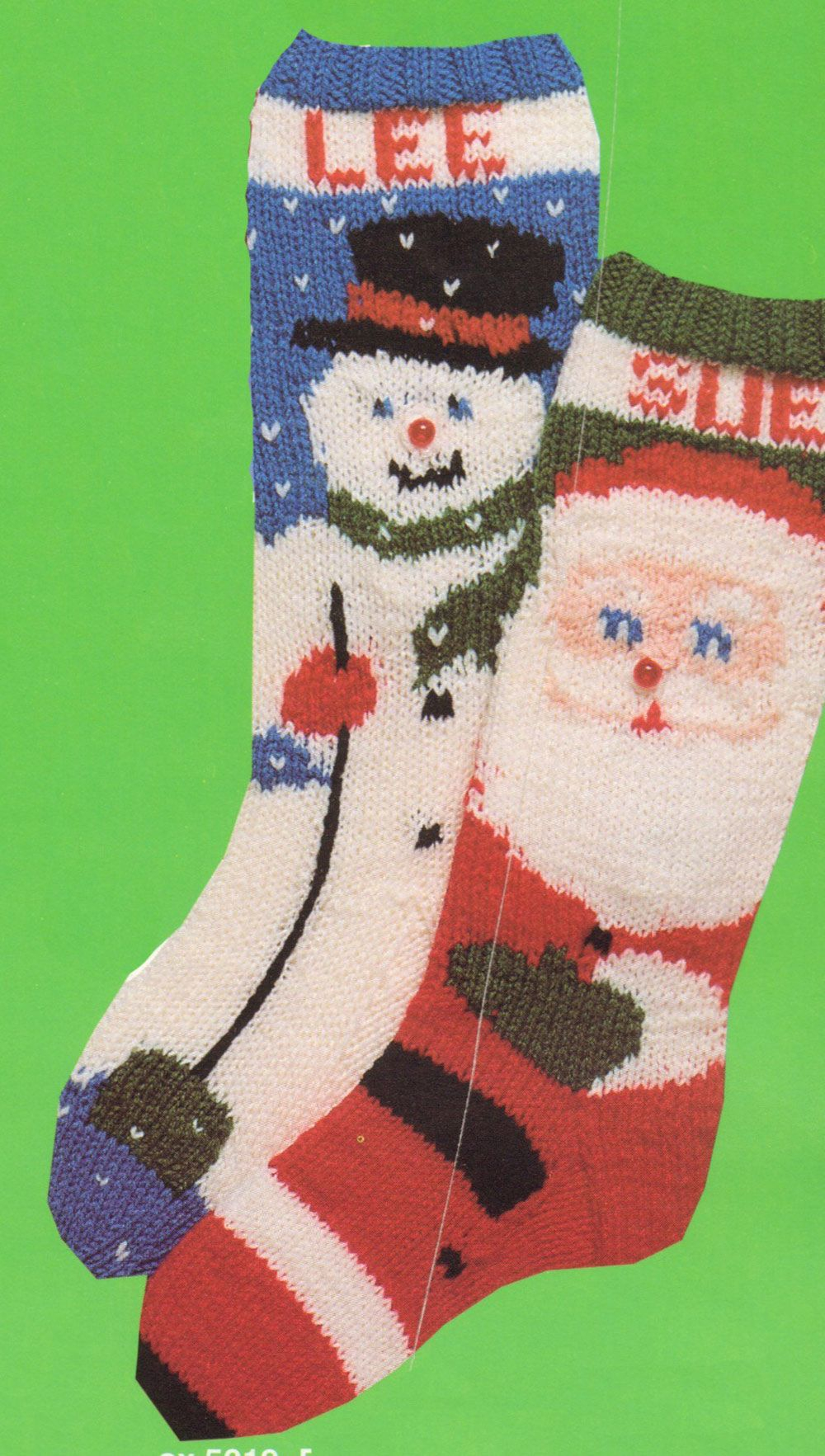 Christmas Stocking Knitting Patterns Santa Snowman Stocking Pattern