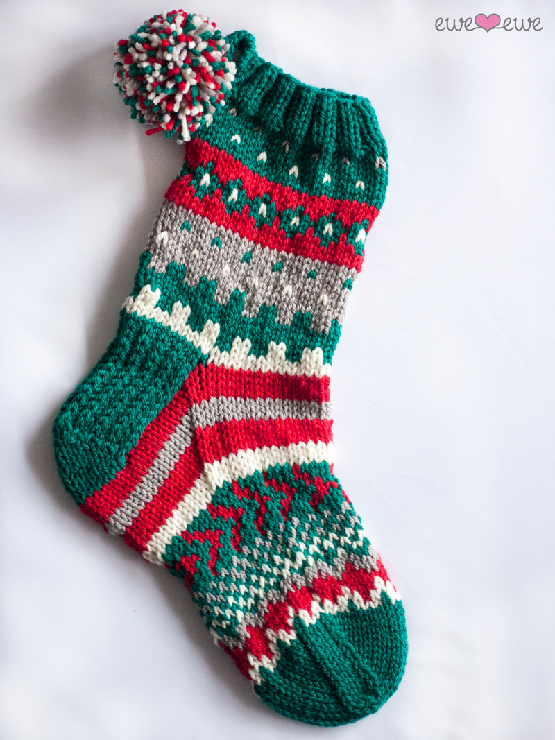 Christmas Stocking Knitting Patterns Southwest Stockings Bulky Christmas Stocking Knitting Kit Ewe Ewe Yarns