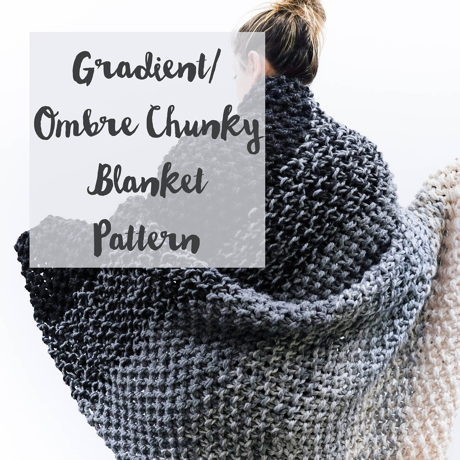 Chunky Knit Blanket Pattern Chunky Knit Blanket Pattern Gradient Ombre Color