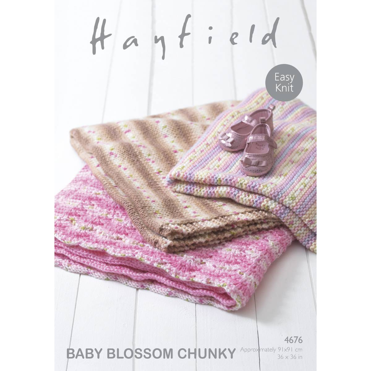 Chunky Knit Blanket Pattern Hayfield Ba Blossom Chunky Blankets Pattern 4676