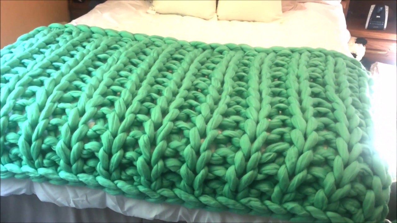 Chunky Knit Blanket Pattern How To Hand Knit A Giant Merino Wool Blanket Ribbing Pattern 10 Off