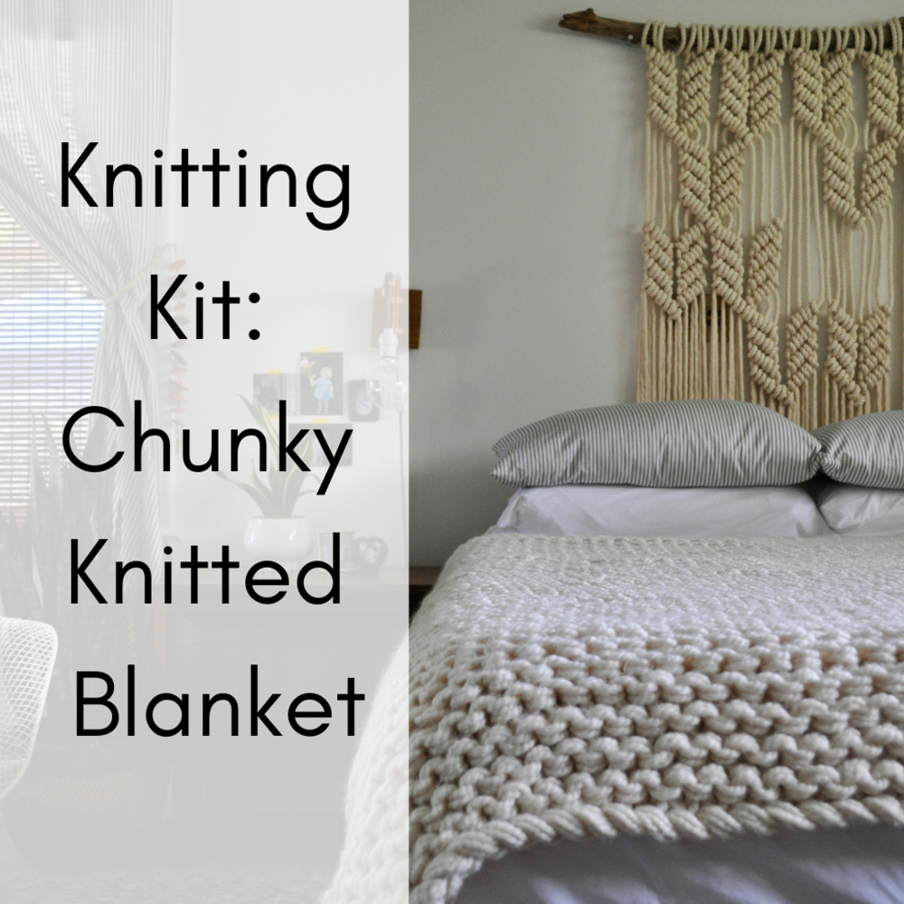 Chunky Knit Blanket Pattern Learn To Knit Kit Chunky Knit Blanket Diy Knitting Kit Knit Kit Knitting Pattern Knitting Supplies Birthday Present Birthday Gift House