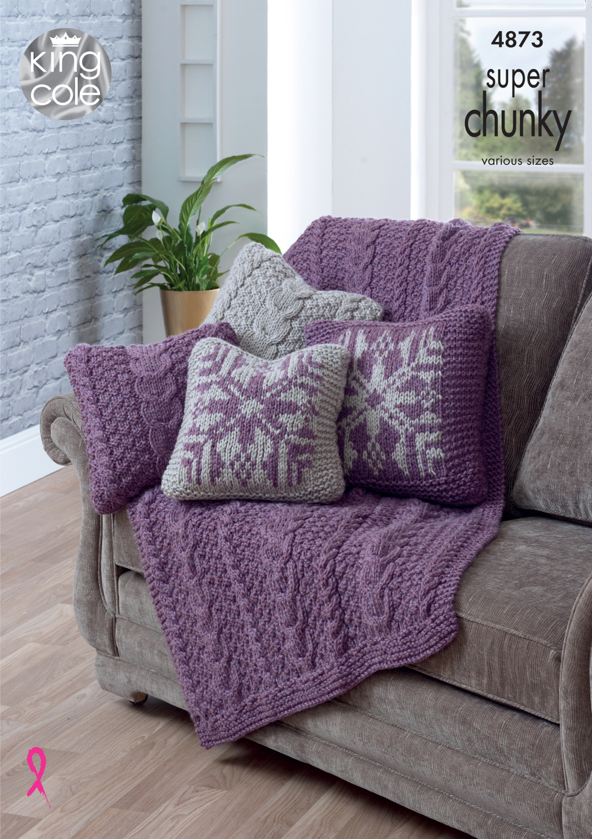 Chunky Wool Throw Knitting Pattern Details About Knitting Pattern For Blanket Throw Cushion Covers King Cole Super Chunky 4873