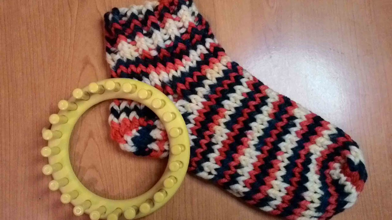 Circular Loom Knitting Patterns Round Loom Knit Socks Tutorial
