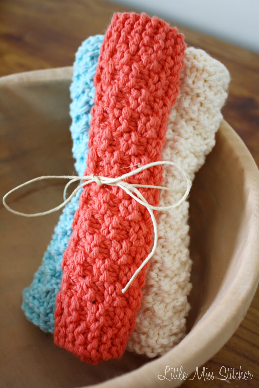 Cotton Dishcloths Knitting Patterns Little Miss Stitcher 5 Free Knit Dishcloth Patterns