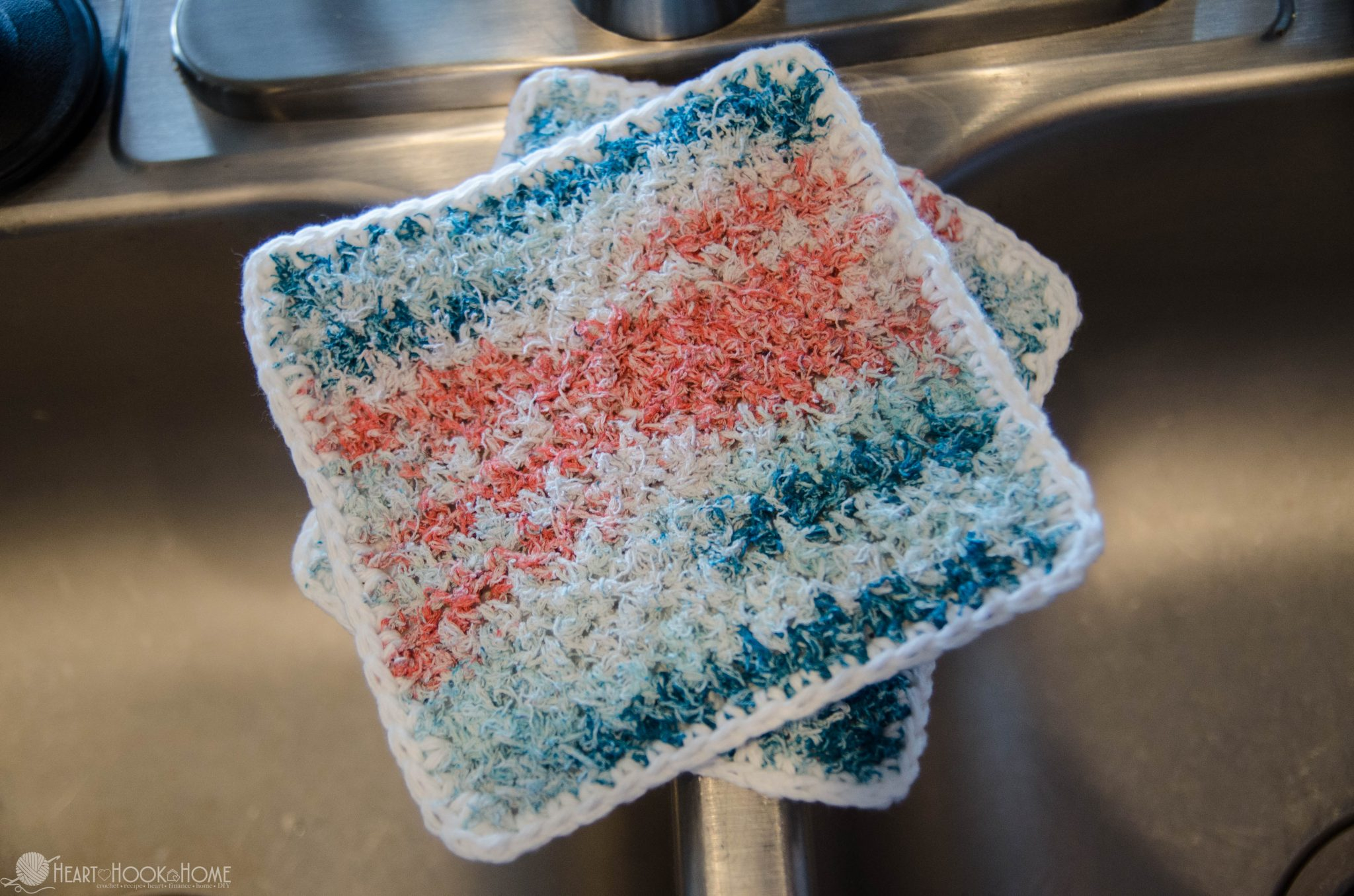 Cotton Dishcloths Knitting Patterns Two Sided Scrub Dishcloth Free Crochet Pattern
