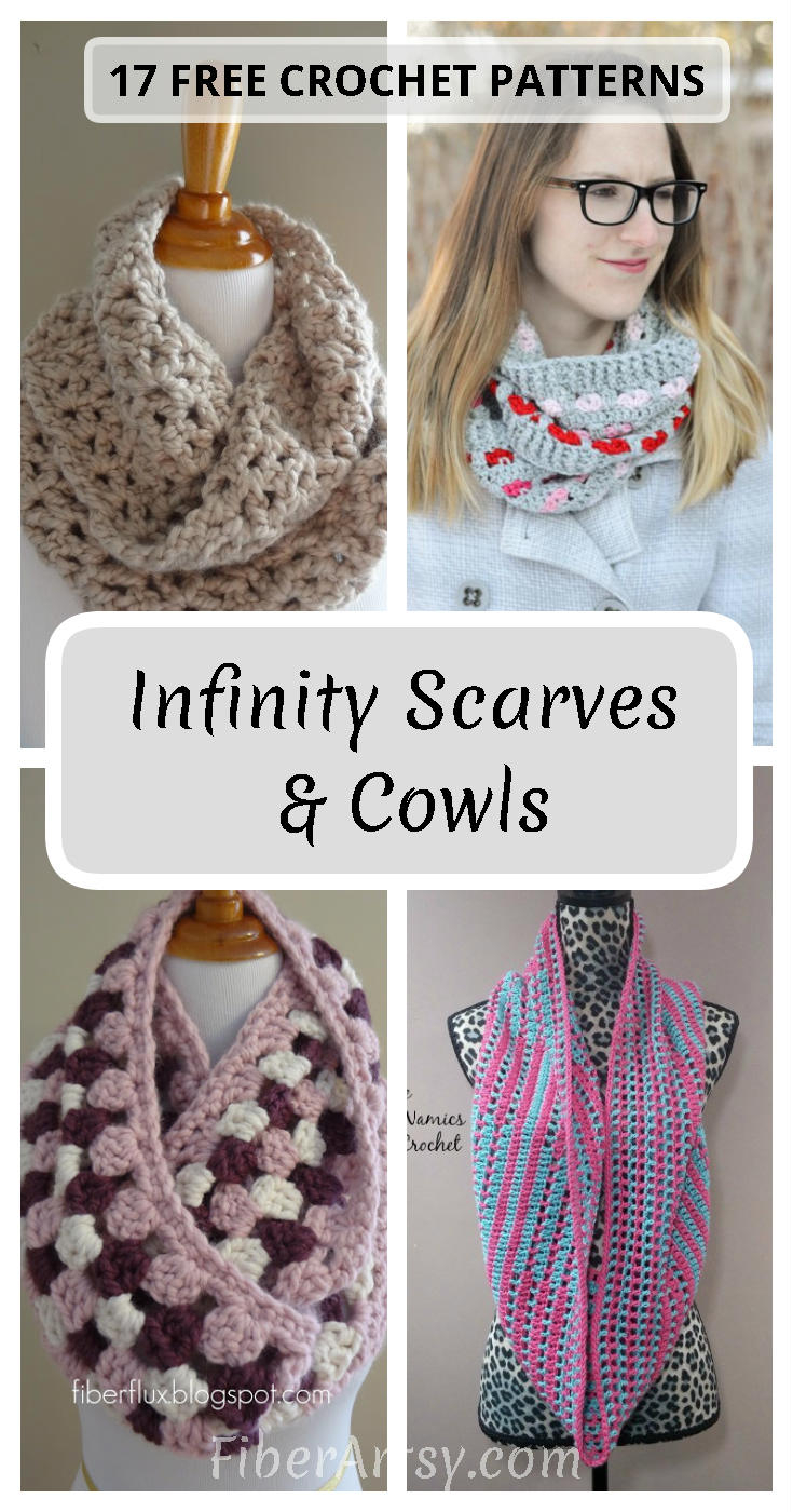 Cowl Knitted Scarf Patterns 17 Free Crochet Infinity Scarf Patterns Fiberartsy