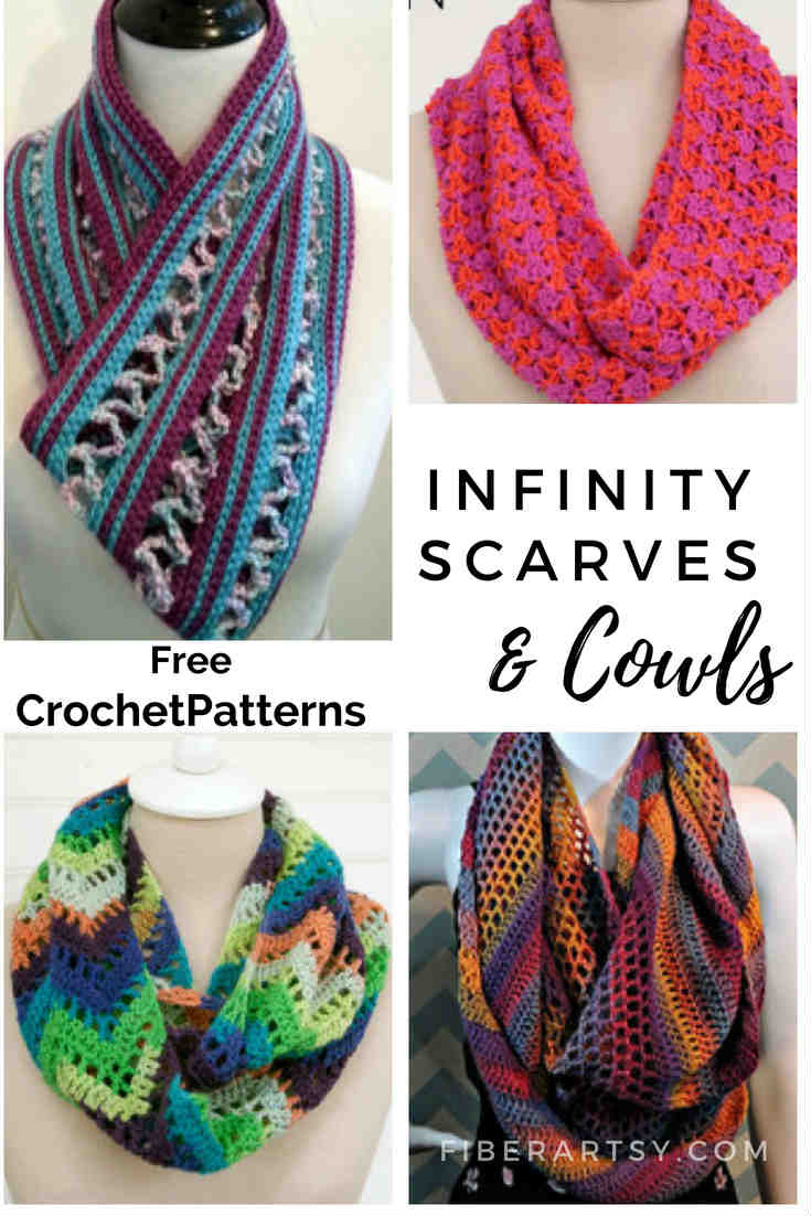 Cowl Knitted Scarf Patterns 17 Free Crochet Infinity Scarf Patterns Fiberartsy