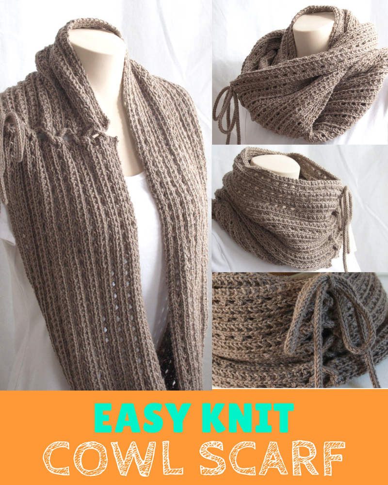 Cowl Knitted Scarf Patterns 2 In 1 Versatile Easy Knit Cowl Scarf Pattern Knitting News