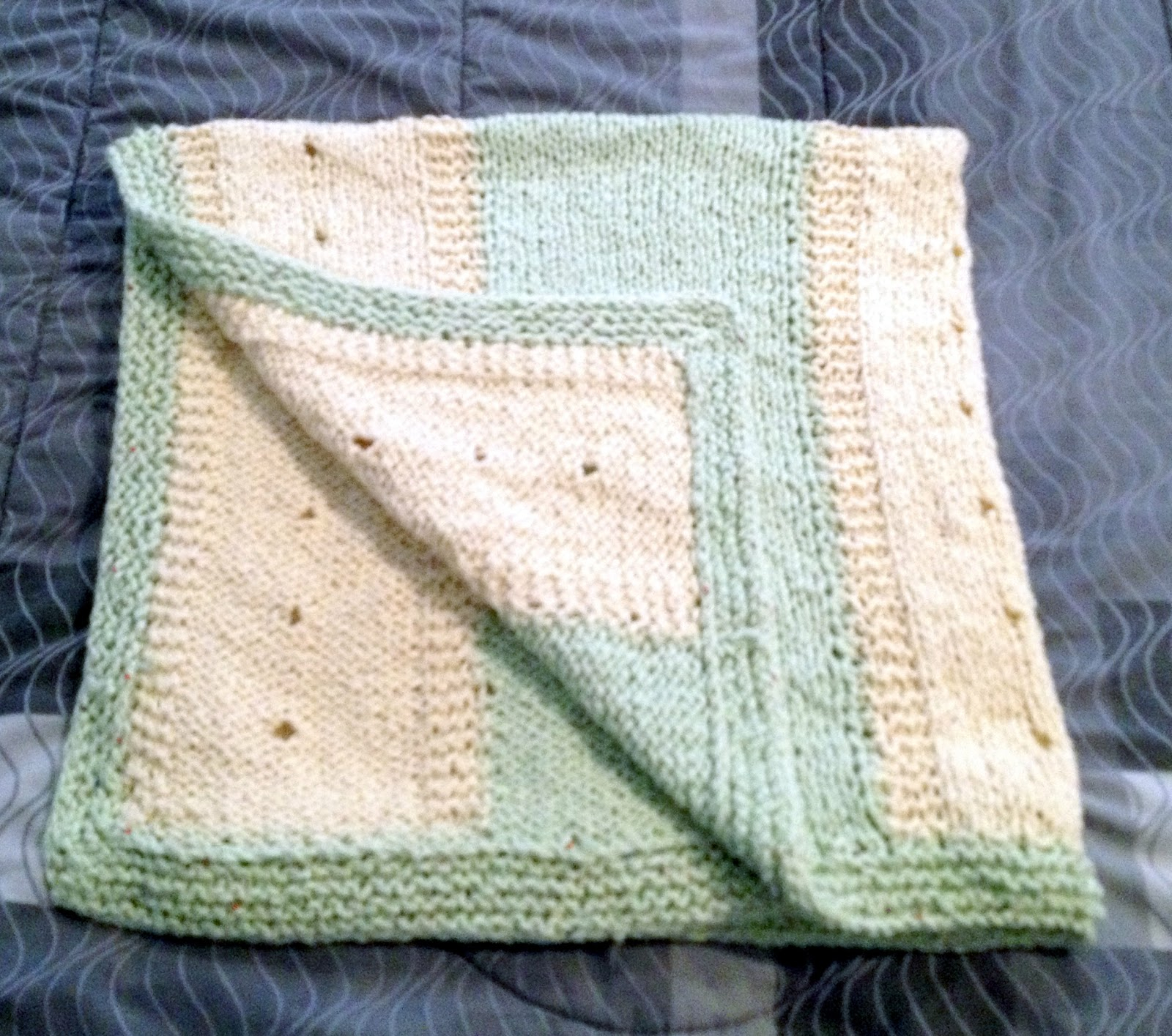 Designer Baby Knitting Patterns Striped Ba Blanket With Eyelets Knitting Pattern Free Download