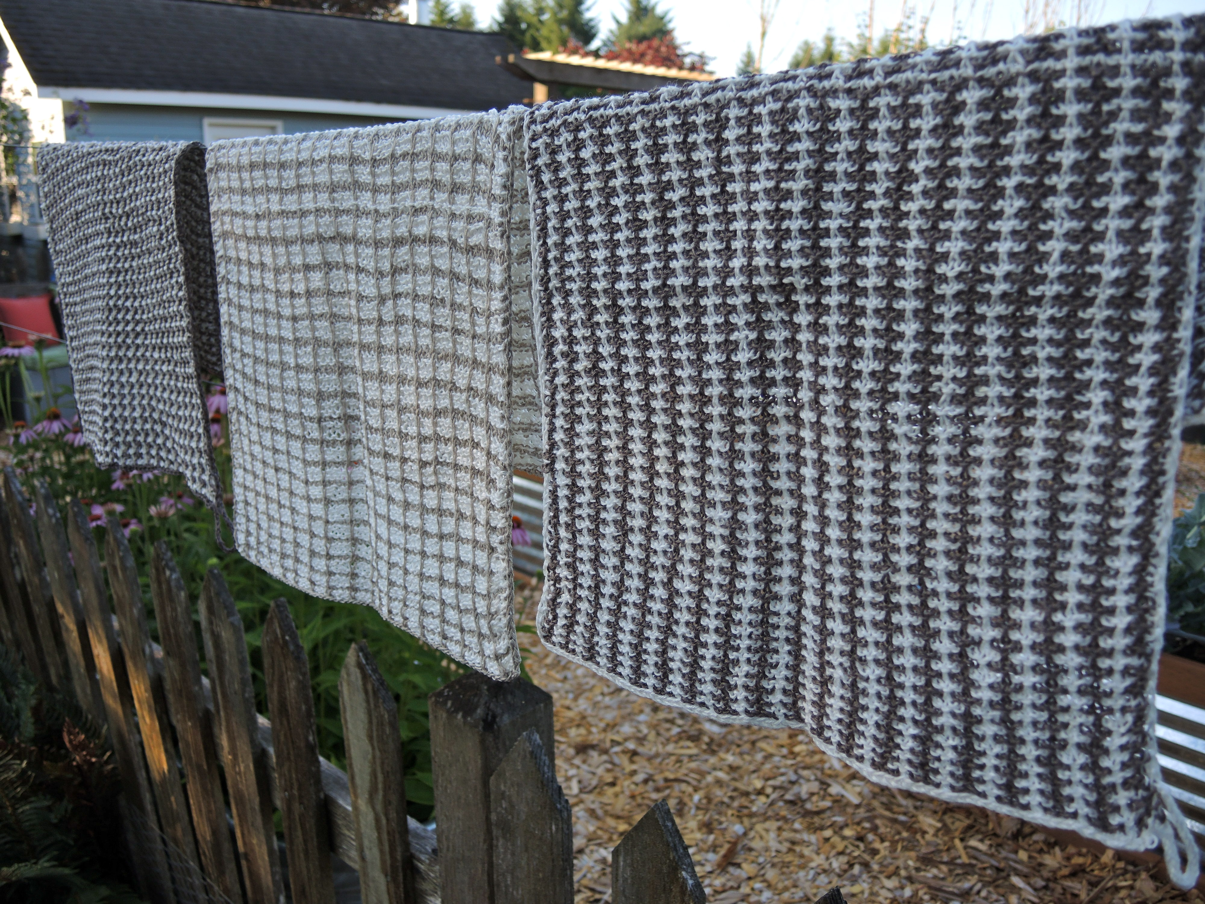Dish Towel Knitting Pattern Slip Stitch Dish Towels Blueberry Hill Crafting