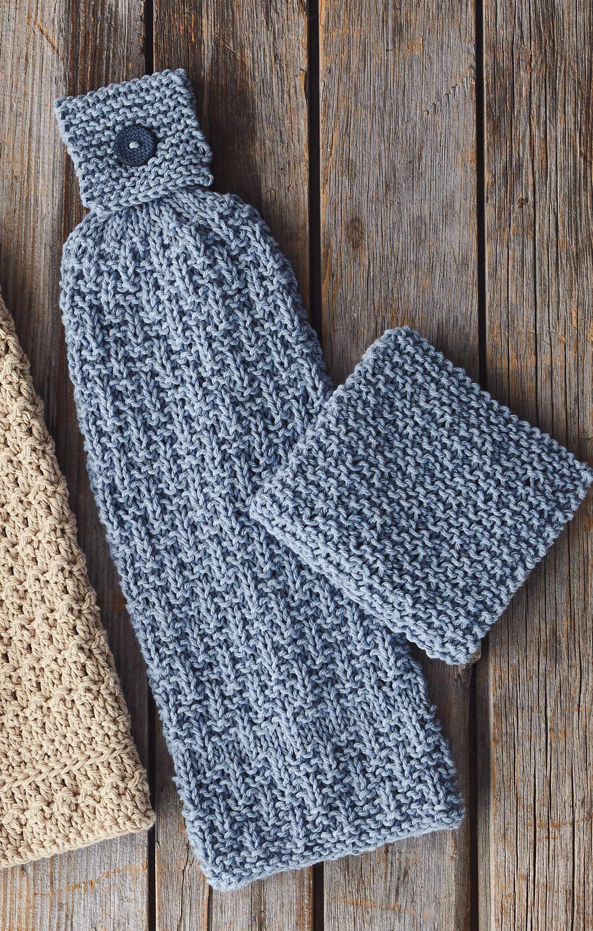 Dish Towel Knitting Pattern Towel Dish Cloth Set Knit