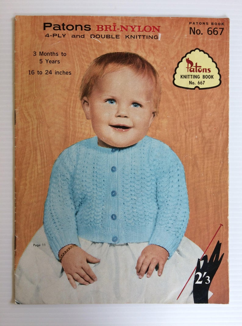 Double Knitting Baby Patterns Patons Knitting Book 653 Bri Nylon 4 Ply And Double Knitting Babies Patterns 3 Months To 5 Years