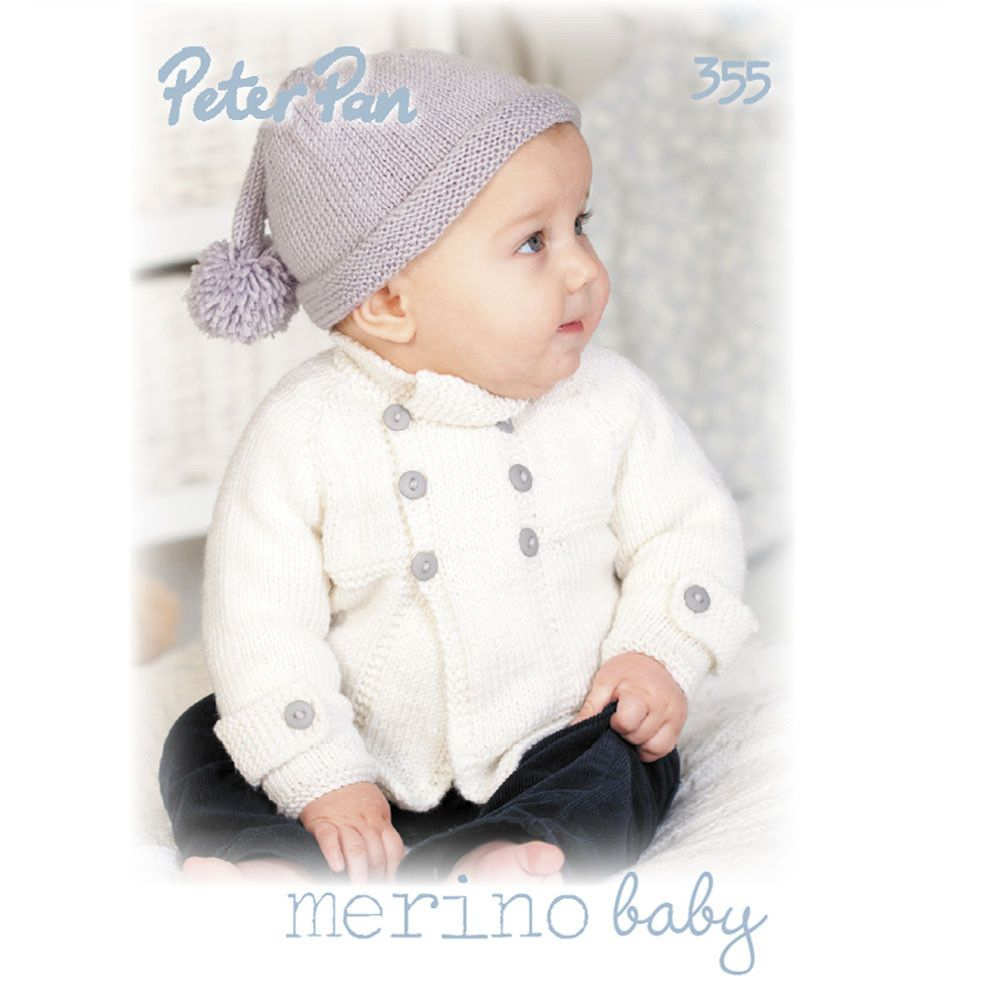 Double Knitting Baby Patterns Peter Pan Merino Ba Double Knitting Pattern Book 355 17 Gorgeous Designs