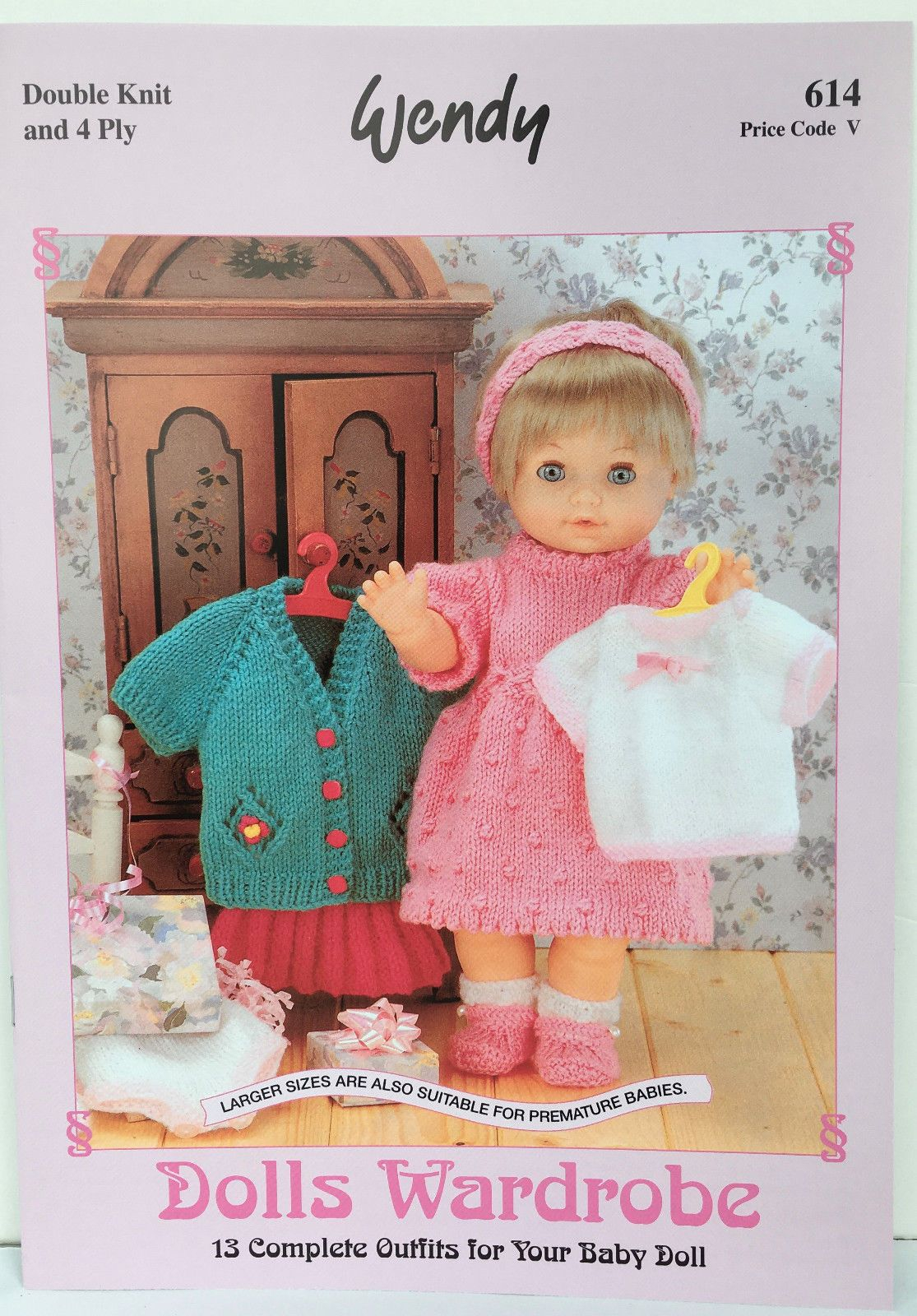 Double Knitting Baby Patterns Wendy Dolls Wardrobe Double Knit 4 Ply Knitting Pattern