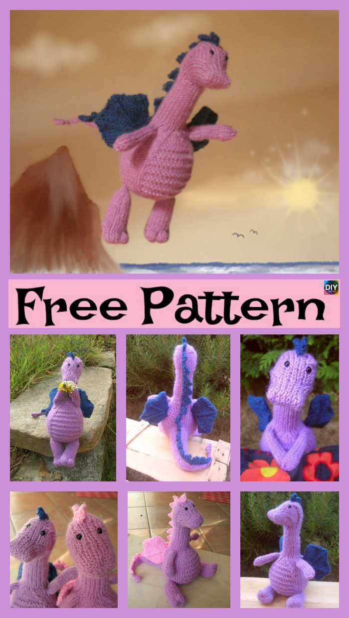 Dragon Knitting Pattern Free Adrorable Knit Gentle Dragon Free Pattern Diy 4 Ever