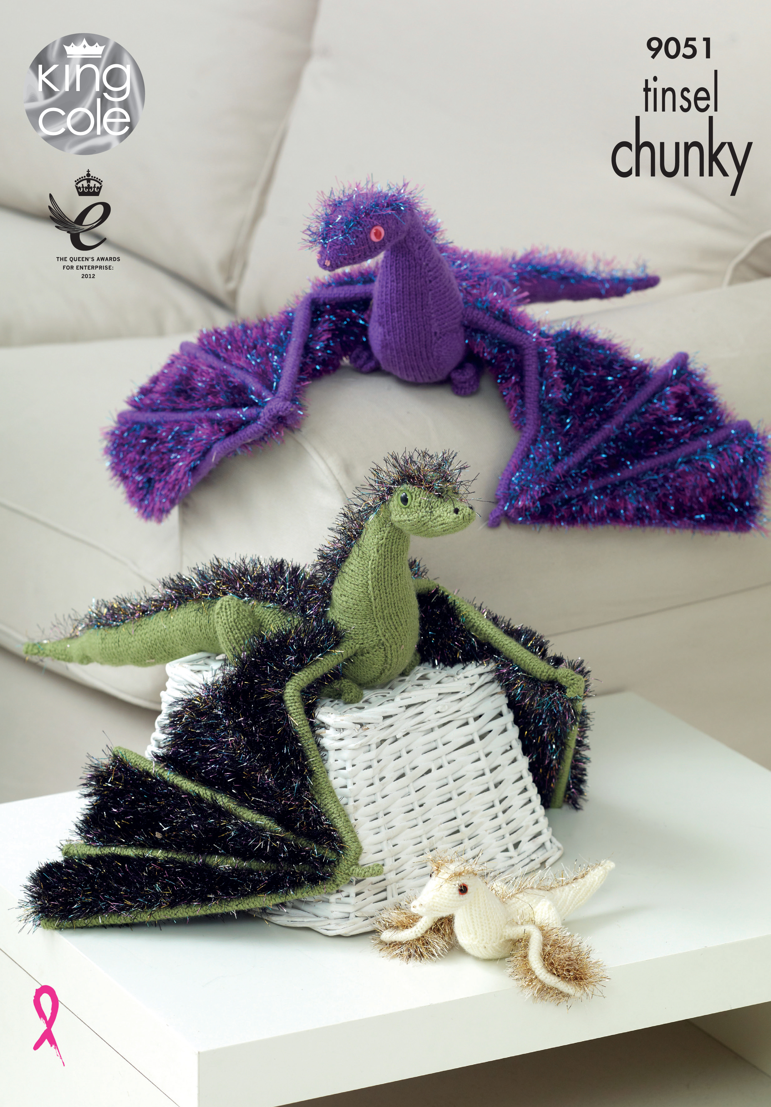 Dragon Knitting Pattern Free Easy To Follow Dragons Knitted With Tinsel Chunky Knitting Patterns