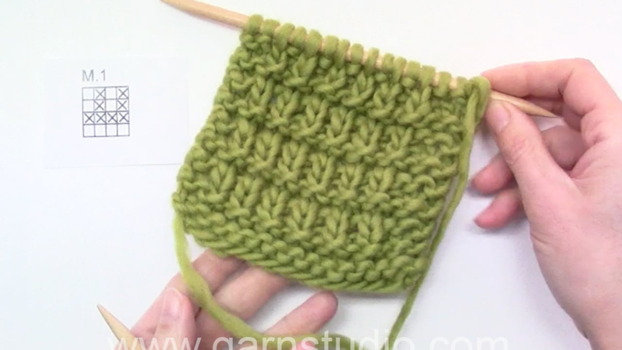 Drops Knitting Patterns How To Knit A Simple Textured Pattern With Knit And Purl Stitches On