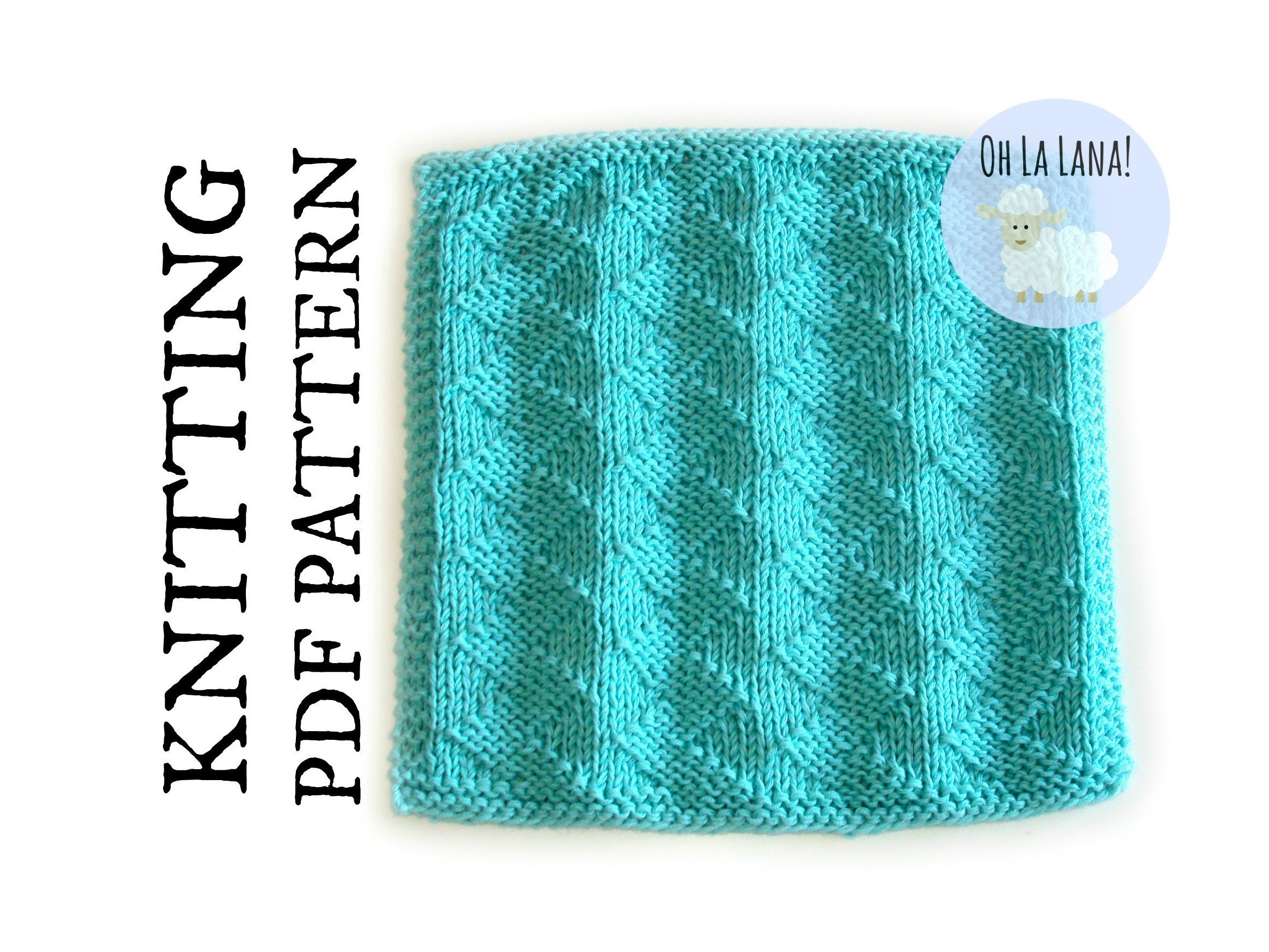 Easy Dishcloth Knit Pattern Easy Knitting Pattern Zig Zag Dishcloth Easy Washcloth Knitting Pattern Knit And Purl Beginner Knitting Pattern Instant Download