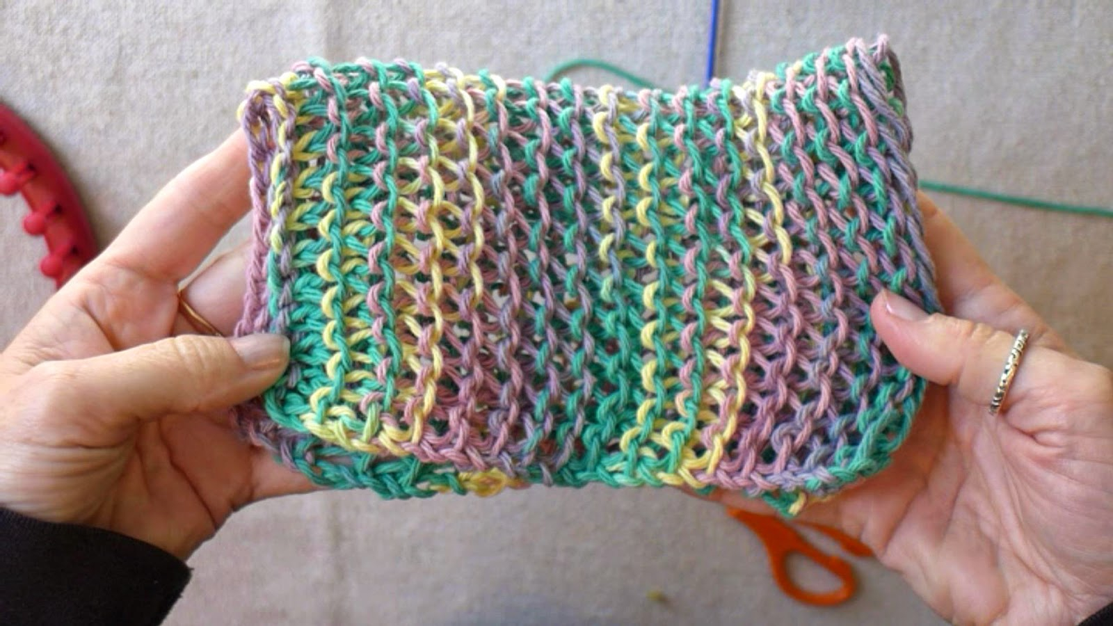 Easy Dishcloth Knit Pattern Easymeworld Learn The Basic Stitches For Loom Knitting Dish Cloths