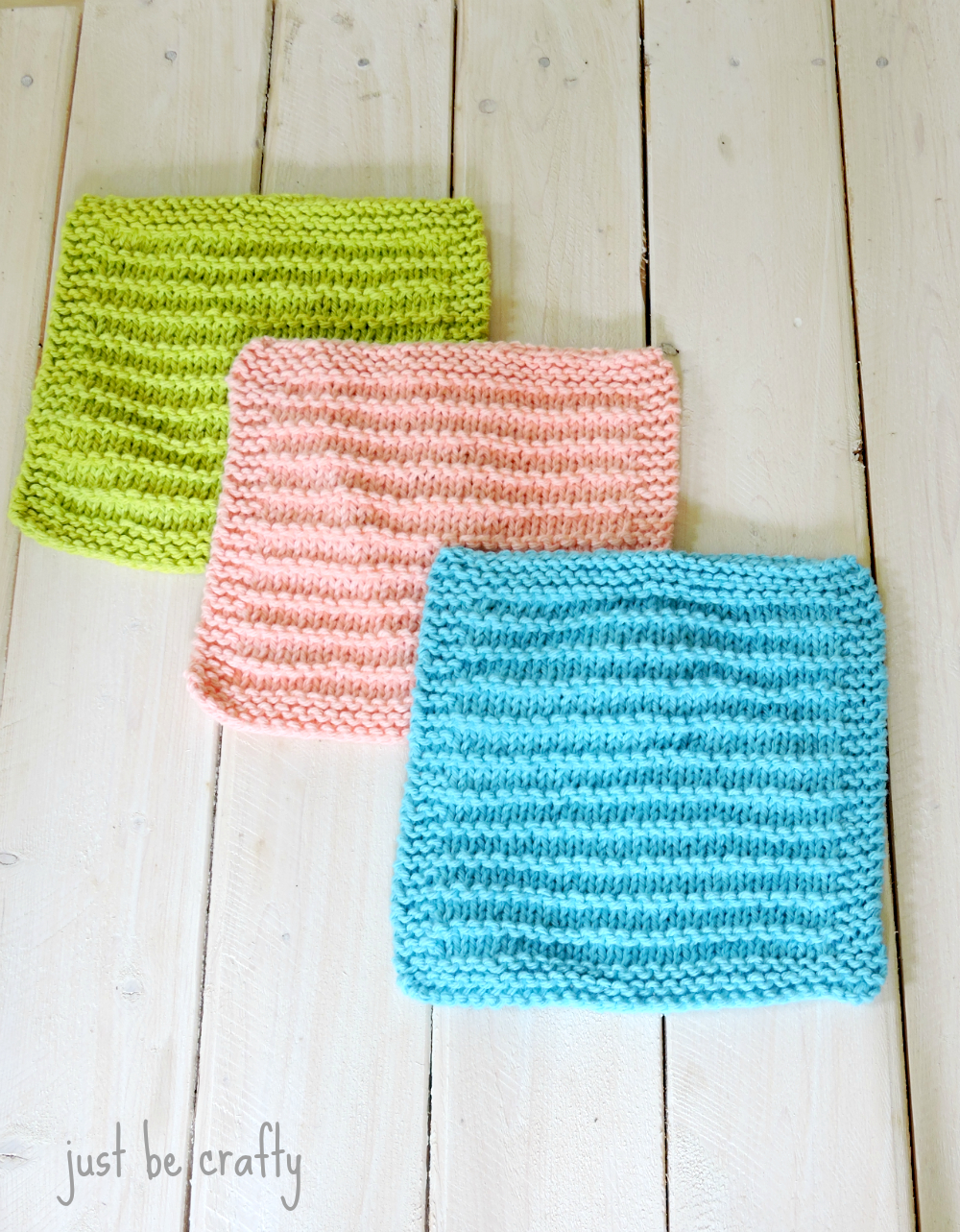 Easy Dishcloth Knit Pattern Farmhouse Kitchen Knitted Dishcloths Just Be Crafty
