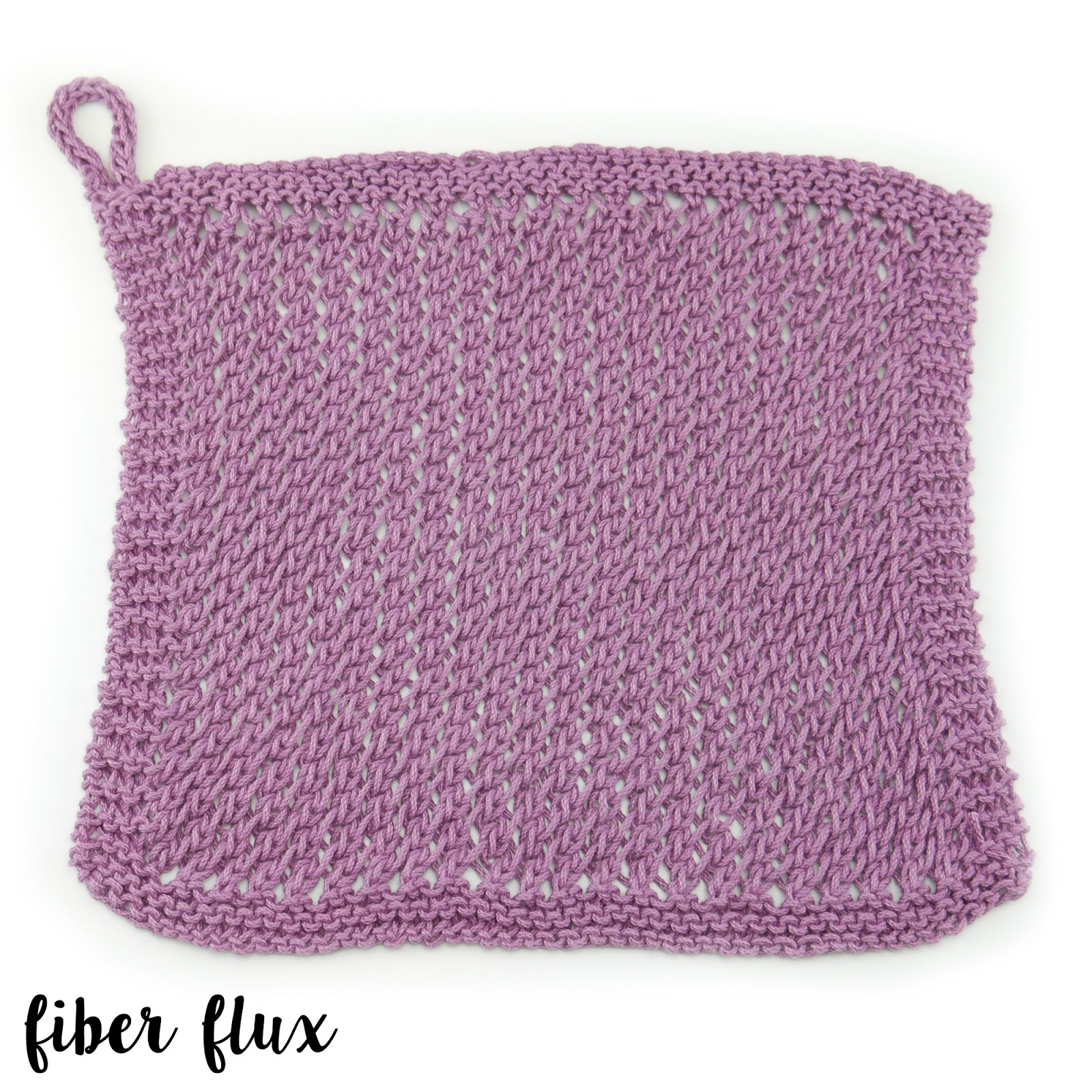 Easy Dishcloth Knit Pattern Fiber Flux Free Knitting Patterntextured Lace Dishcloth