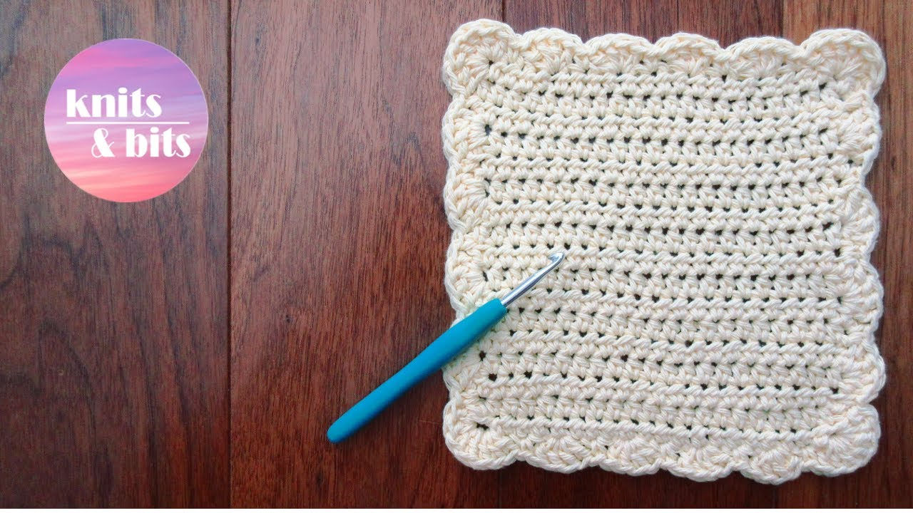 Easy Dishcloth Knit Pattern How To Crochet A Dishcloth Washcloth Easy Step Step For Beginners Sunny Waves