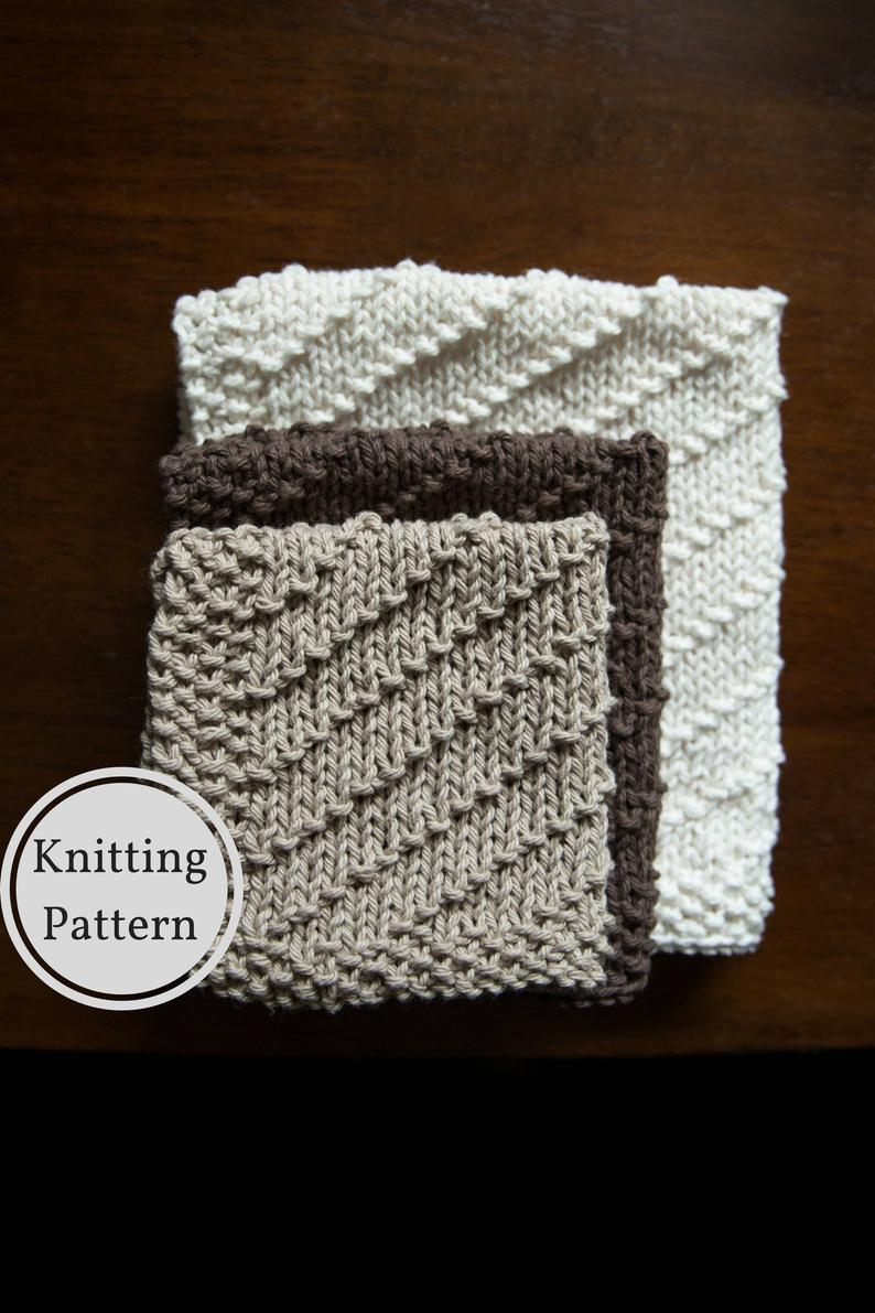 Easy Dishcloth Knit Pattern Washcloth Dishcloth Pattern Easy Knit Washcloth Pattern Easy Dishcloth Knitting Pattern Beginner Knitting Pattern Home Knitting Pat