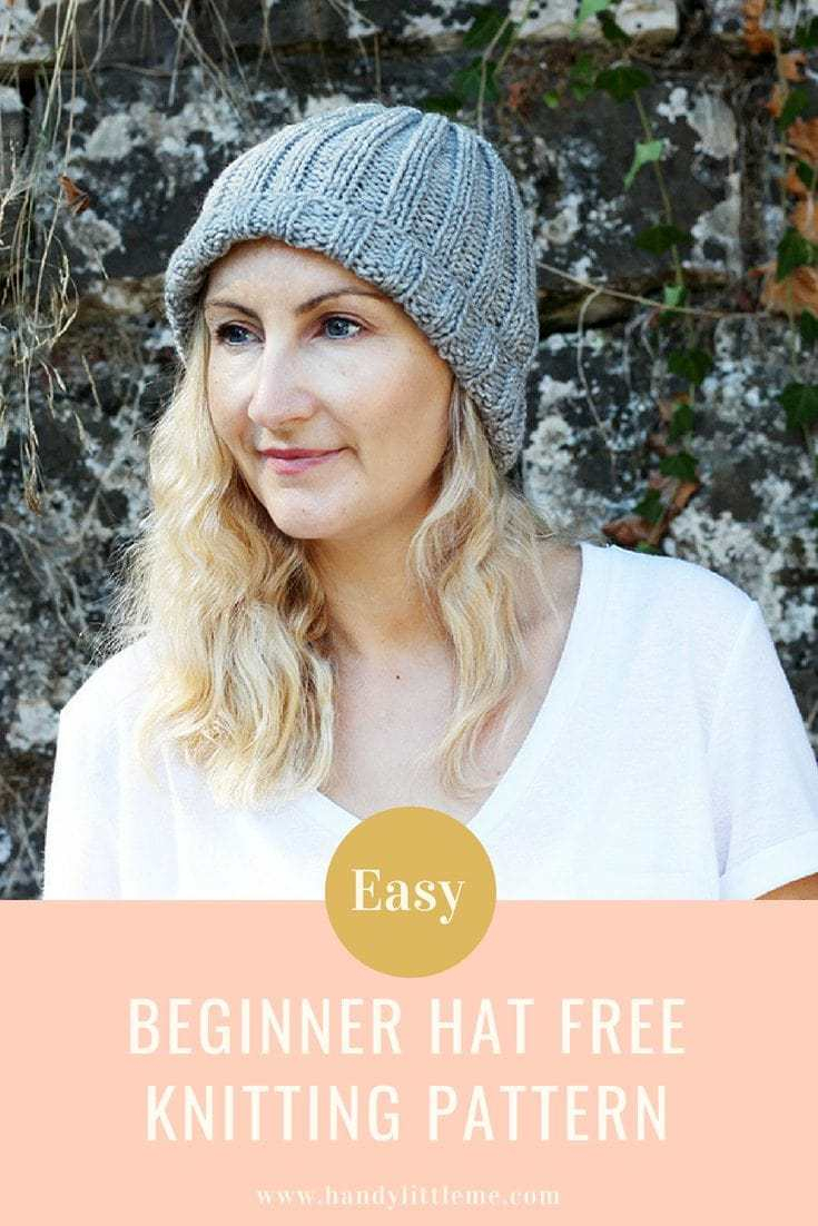 Easy Knit Hat Pattern For Beginners Easy Beginner Hat Knitting Pattern Free Knitting Patterns Handy