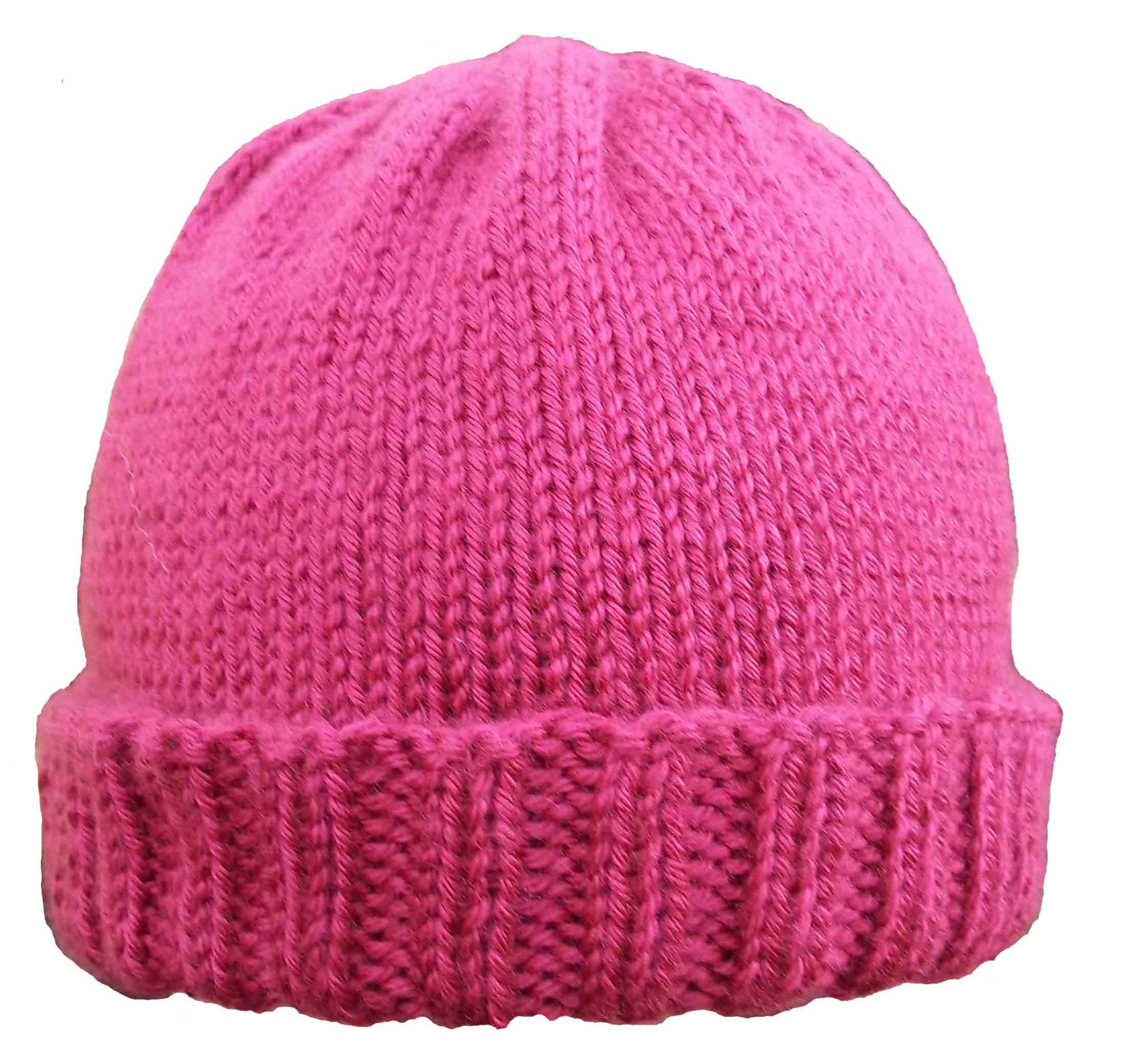 Easy Knit Hat Pattern For Beginners Ribbed Brim Hat Pattern Kniftybitss Blog