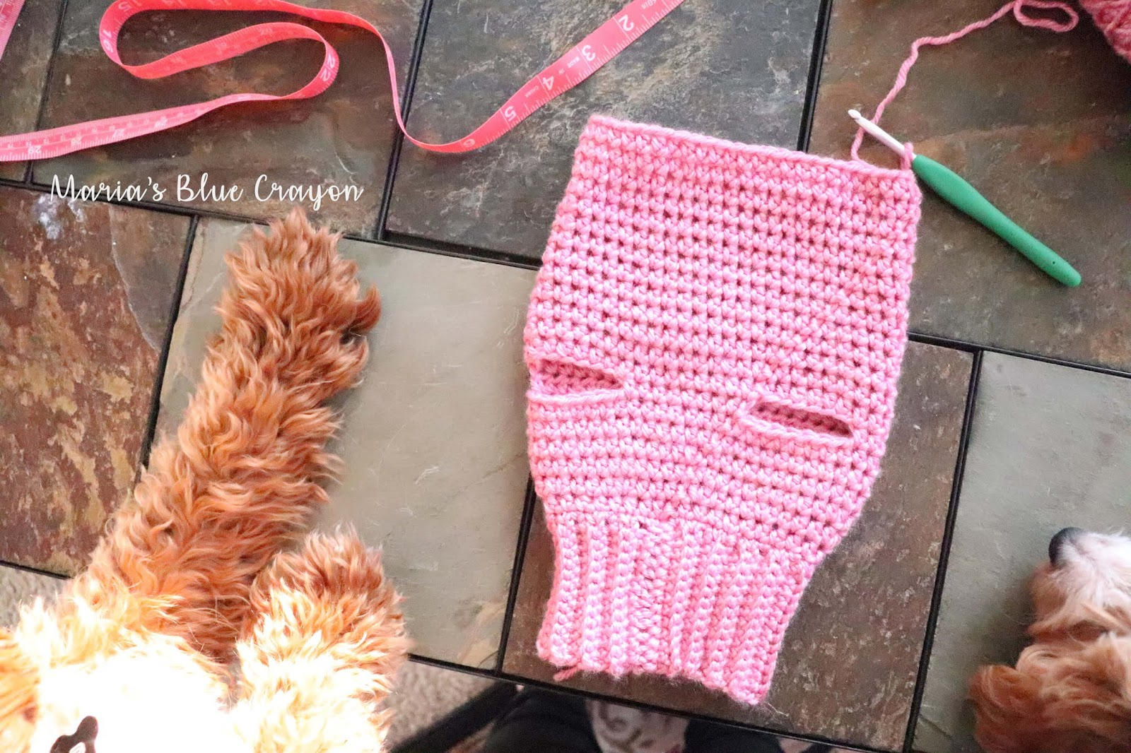 Easy Knitting Pattern For Dog Coat Crochet Dog Sweater Free Step Step Tutorial Marias Blue Crayon