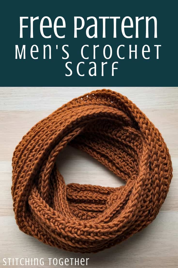 Easy Scarf Knitting Patterns For Men Entirely Easy Mens Scarf Crochet Pattern Stitching Together