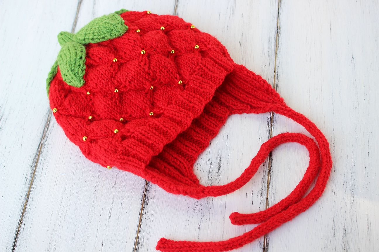 Easy To Follow Knitting Patterns Strawberry Hat Knitting Pattern