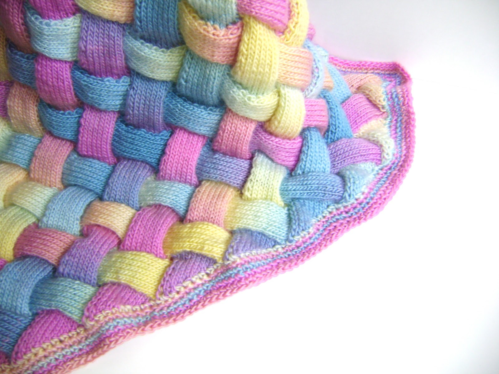 Entrelac Afghan Knitting Pattern Creative Designs Sheila Zachariae Rainbow Entrelac Blanket