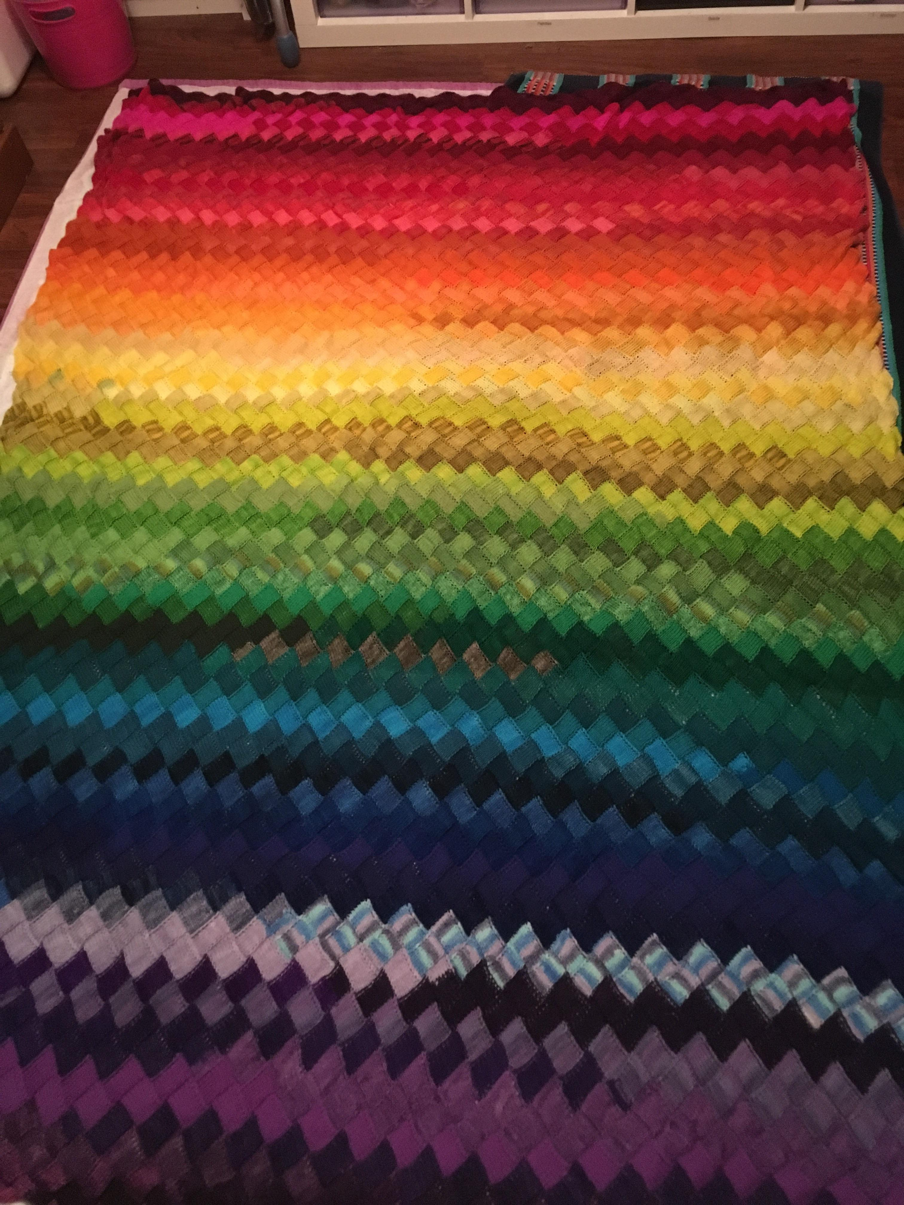 Entrelac Afghan Knitting Pattern Entrelac Blanket From Sock Yarn Knitting