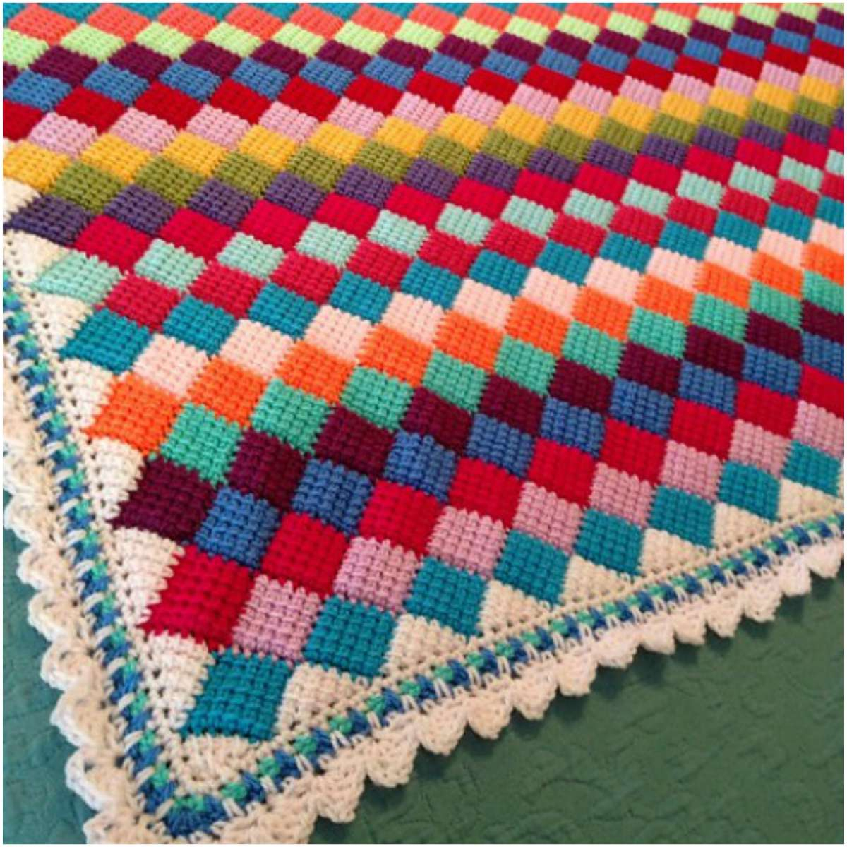 Entrelac Afghan Knitting Pattern Tunisian Entrelac Throw Crochet Free Pattern Styles Idea