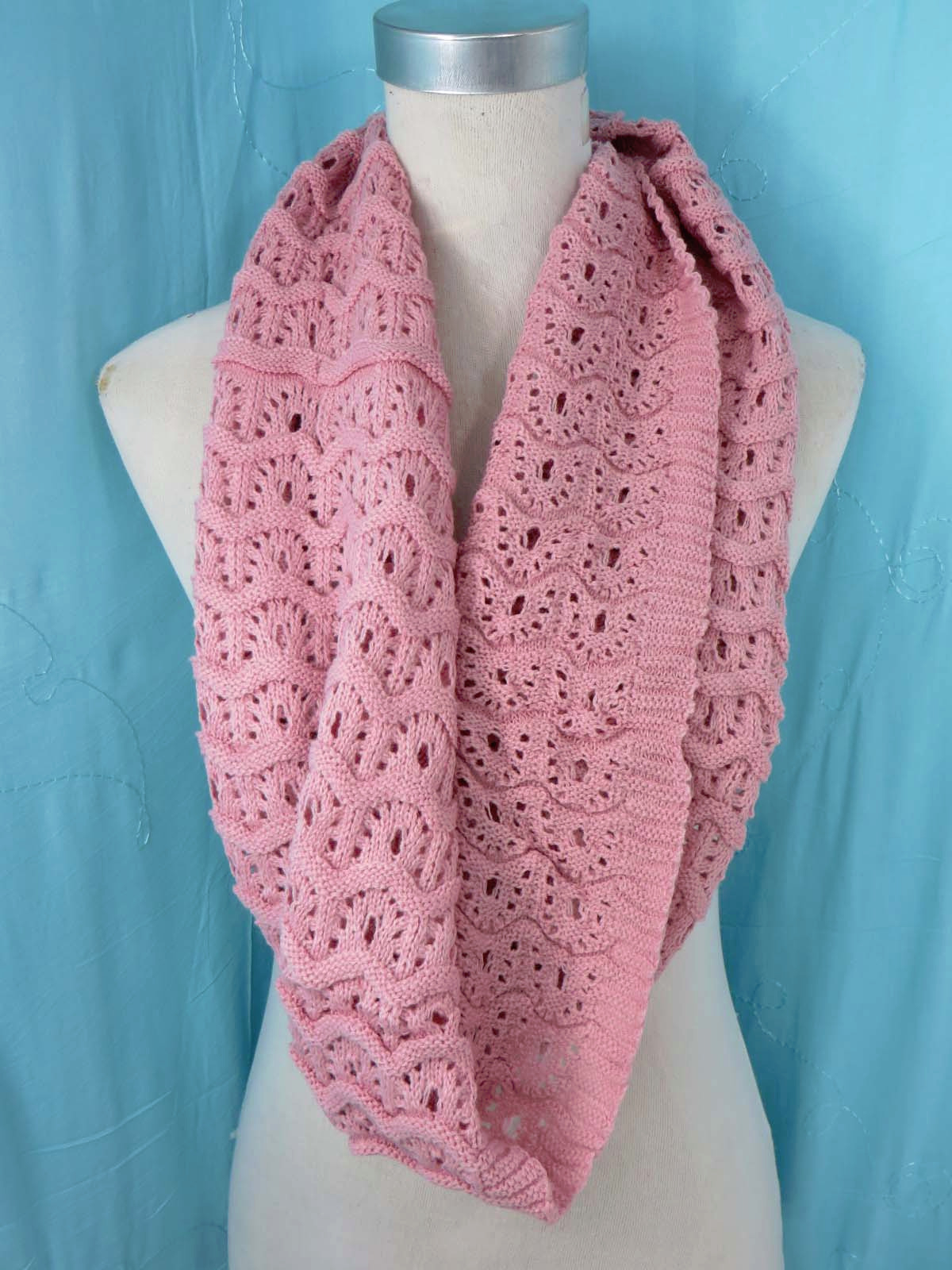 Eternity Scarf Knitting Pattern Details About Us Seller Wavy Design 2 Loop Knit Infinity Scarf