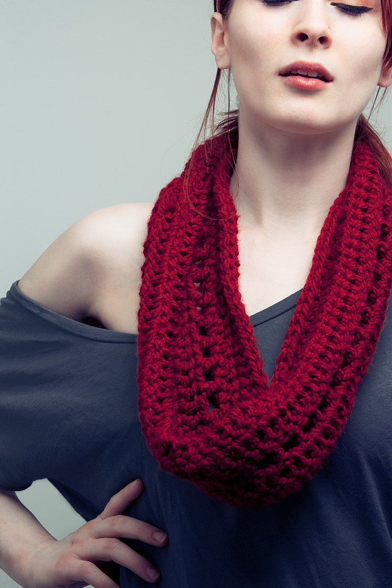 Eternity Scarf Knitting Pattern Red Infinity Scarf Infiniti Crochet Cowl Womens Eternity Scarf