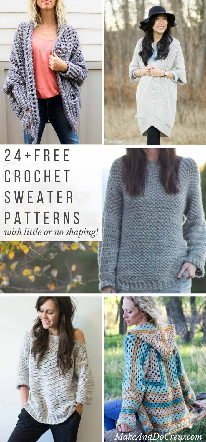 Fashionable Knitting Patterns Uk 24 Super Easy Free Crochet Sweater Patterns Make Do Crew