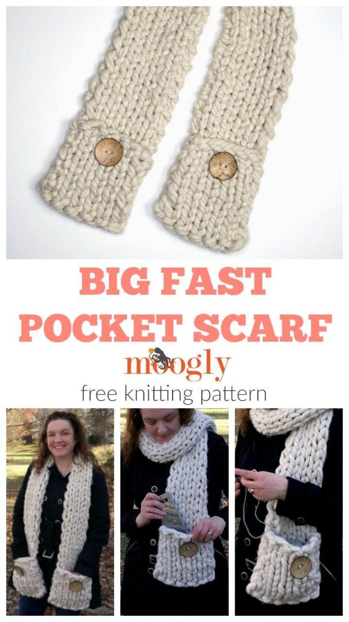Fast Knitting Patterns Great Quick Pocket Scarf Knitting Patterns