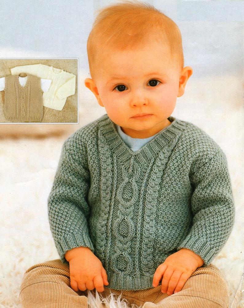 Free Aran Baby Knitting Patterns Pdf Knitting Pattern Vintage Ba Knitting Pattern Six Sizes Sweetheart Aran Sweater 4 Ply Yarn Pdf Instant Download Post Free