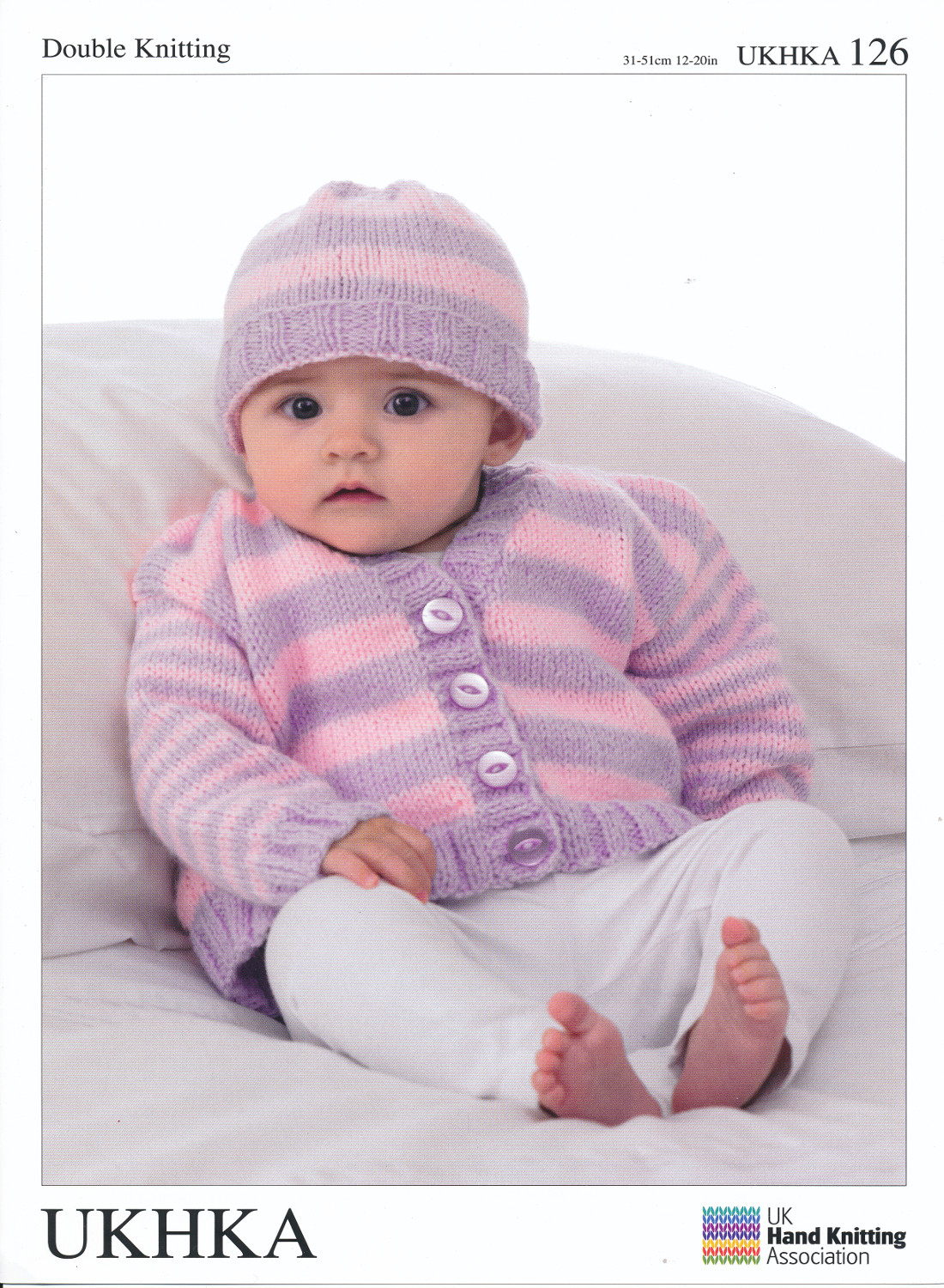 Free Baby Knitting Patterns Double Knit Double Knitting Dk Pattern Ba Long Sleeved Striped Cardigan Hat