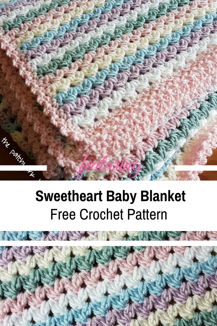 Free Baby Knitting Patterns Pinterest Free Pattern Simple And Easy Sweetheart Ba Blanket Crochet